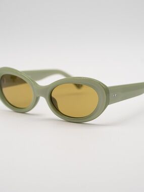 DRIES VAN NOTEN Sunglasses  Linda Farrow Oval Green